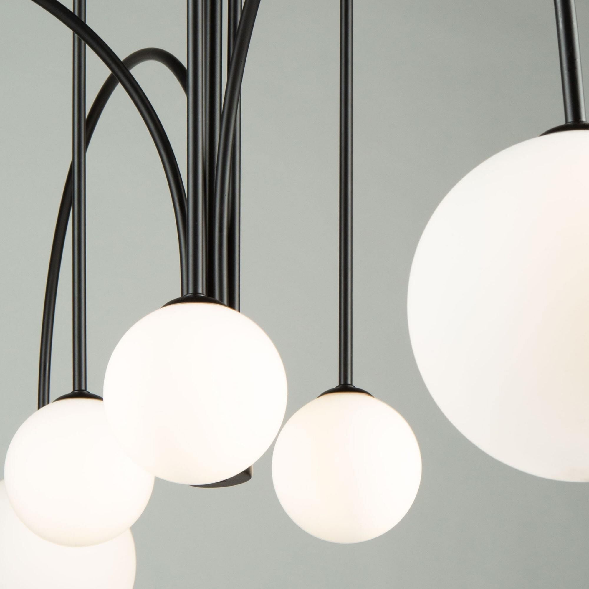 Comet LED 31.5 inch Semi Matte Black Chandelier Ceiling Light