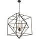 Roxton LED 32 inch Matte Black and Polished Nickel Chandelier Ceiling Light