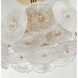 Bloom LED 15.75 inch Brass Semi-Flush Mount Ceiling Light