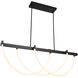 Cascata LED 45 inch Black and Brushed Brass Island Light Ceiling Light