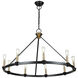 Notting Hill LED 36 inch Black and Brushed Brass Chandelier Ceiling Light
