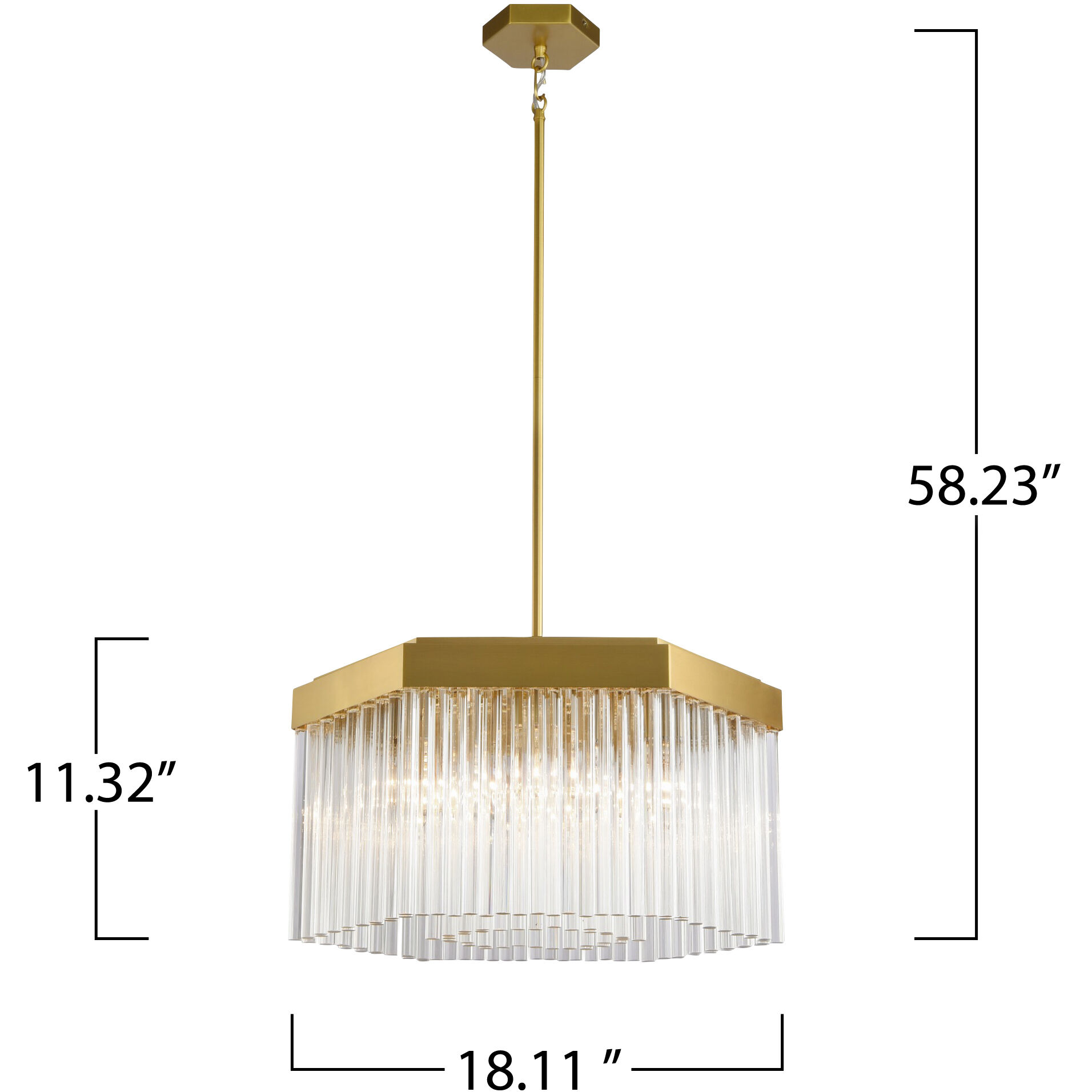 Emma 7 Light 20.9 inch Brushed Brass Chandelier Ceiling Light