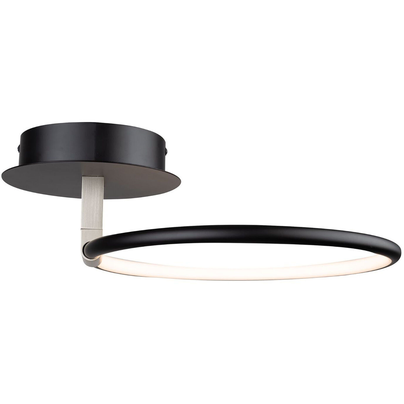 Halo LED 15 inch Black Semi-Flush Mount Ceiling Light