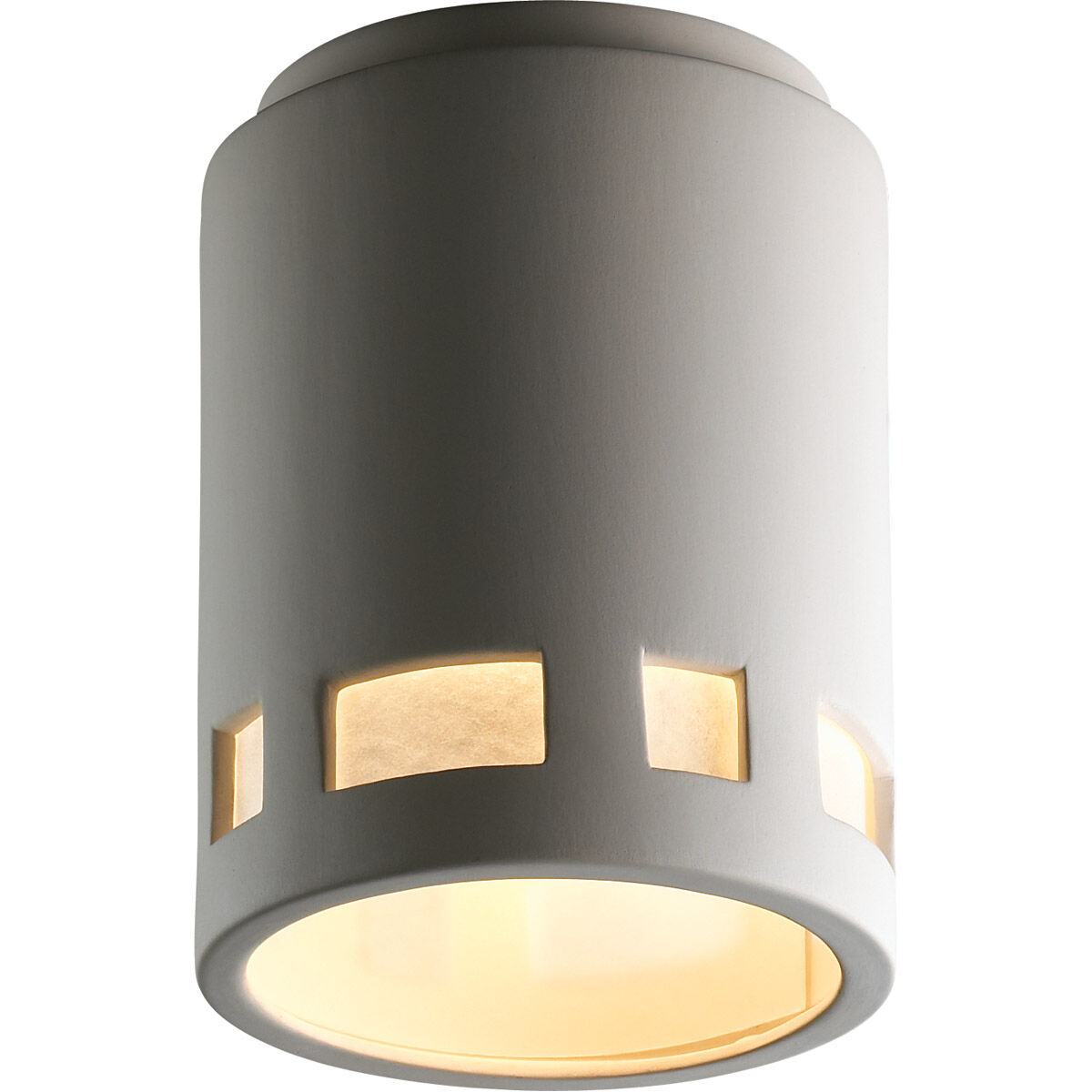 Radiance LED 7 inch Hammered Polished Brass Flush-Mount Ceiling Light