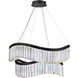 Jules LED 31 inch Black Chandelier Ceiling Light