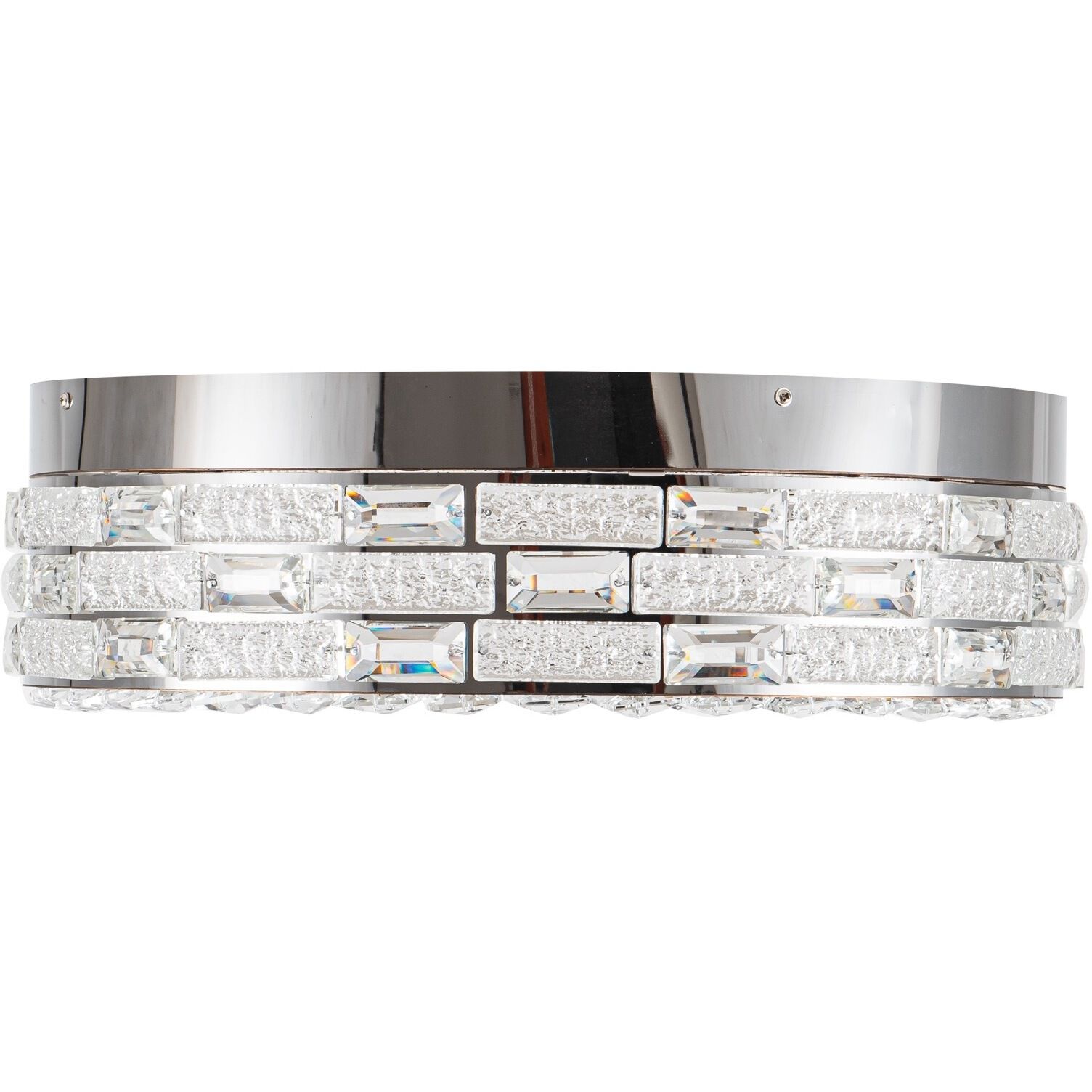 Elegance LED 15.75 inch Polished Nickel Flush Mount Ceiling Light