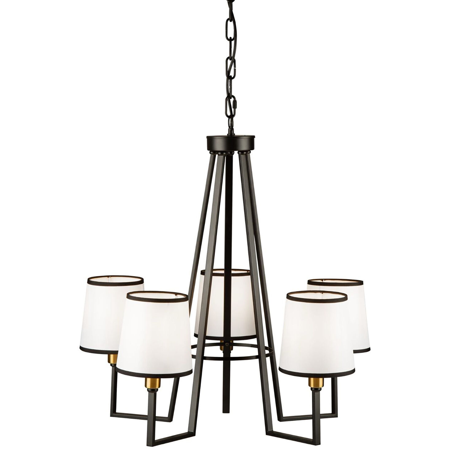 Coco LED 25.6 inch Gold and Black Chandelier Ceiling Light