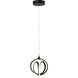 Rose Collection 6 inch Black Pendant Ceiling Light