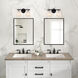 Brooke 2 Light 14.75 inch Black Bathroom Vanity Wall Light