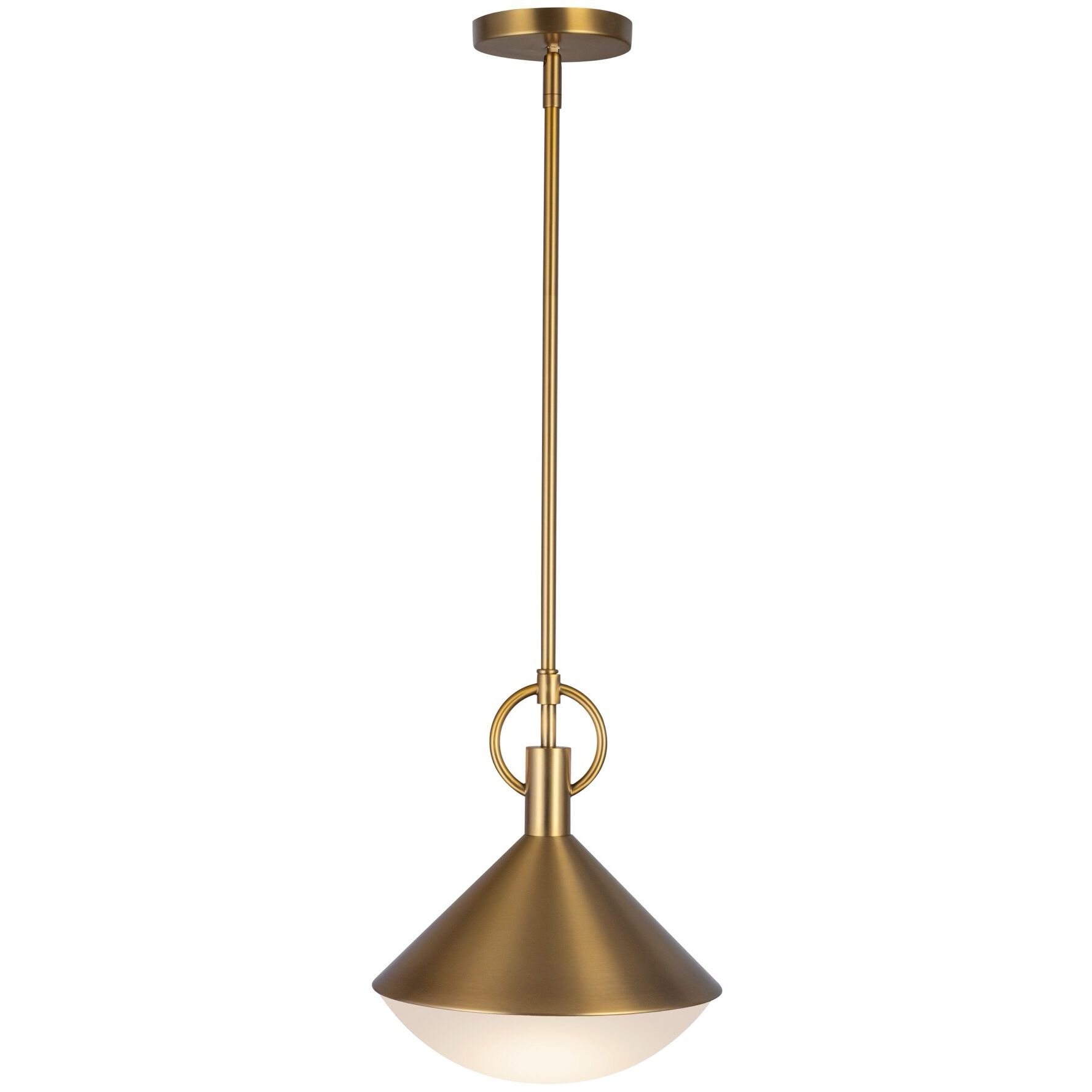Abruzzo 1 Light 11.25 inch Brass Down Pendant Ceiling Light