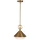 Abruzzo 1 Light 11.25 inch Brass Down Pendant Ceiling Light