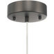 Nebulosa LED 7.1 inch Graphite Pendant Ceiling Light in Smoke and White