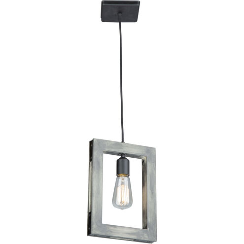 Gatehouse 1 Light 1.25 inch Beach Wood and Black Down Pendant Ceiling Light