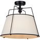 Pullman LED 17 inch Black Semi-Flush Mount Ceiling Light