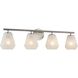 Brooke 4 Light 31.25 inch Brushed Nickel Bathroom Vanity Wall Light