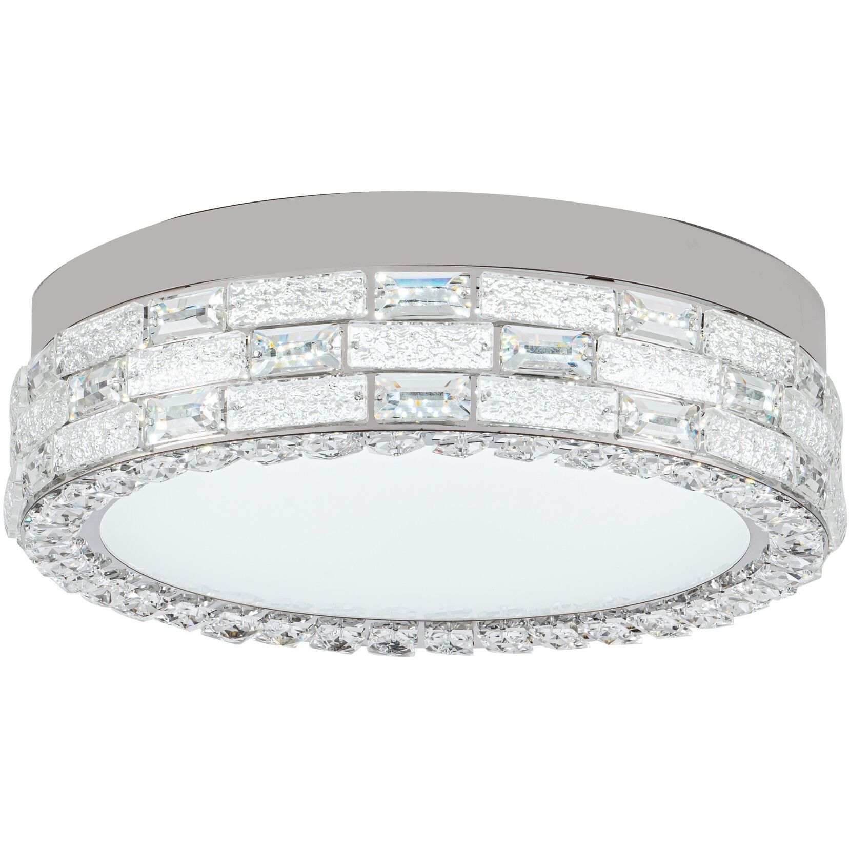 Elegance LED 15.75 inch Polished Nickel Flush Mount Ceiling Light