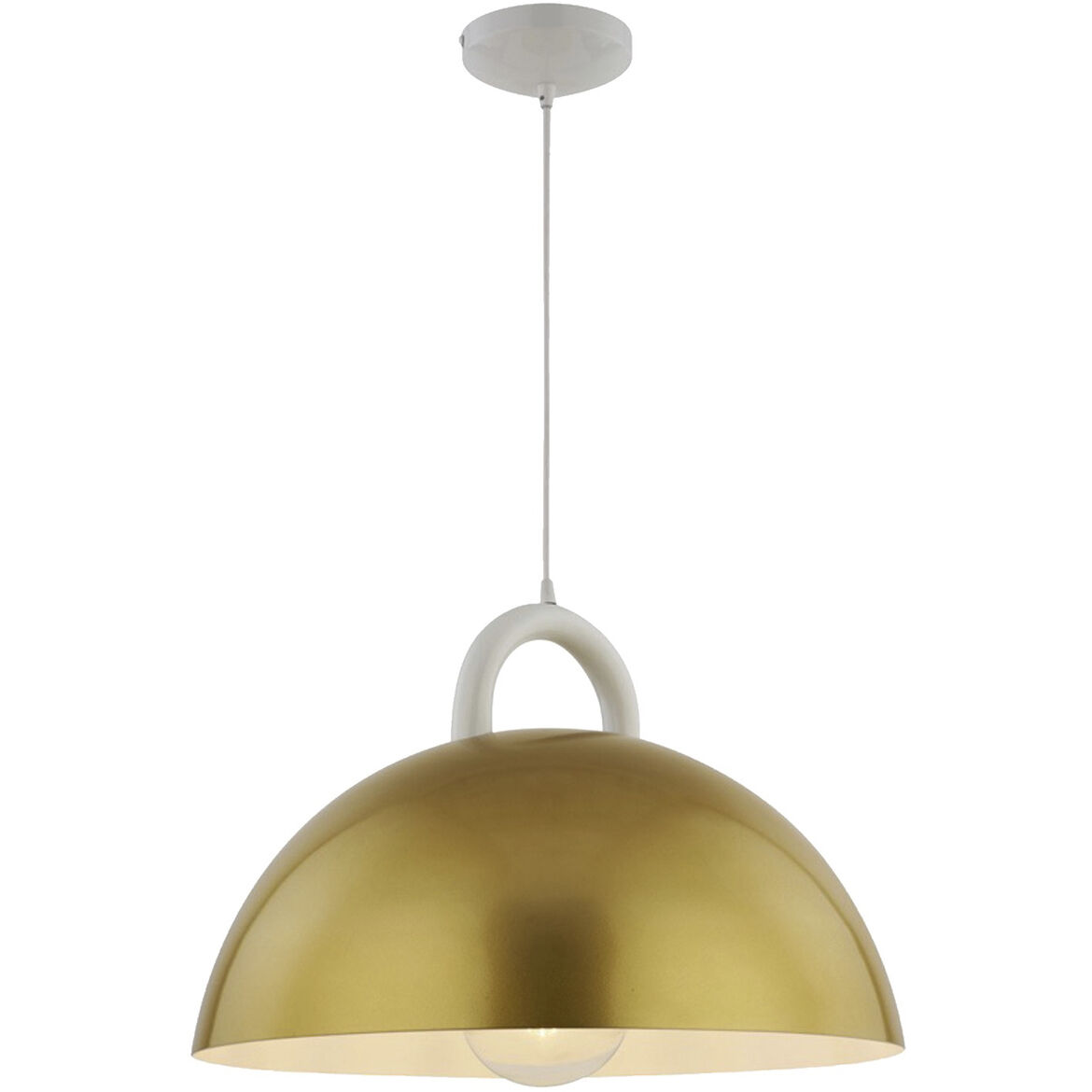 Pantheon LED 19.5 inch White Pendant Ceiling Light in Gold