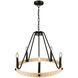 Perris LED 24 inch Black Chandelier Ceiling Light