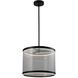 Cora LED 17.7 inch Black and Black Pendant Ceiling Light