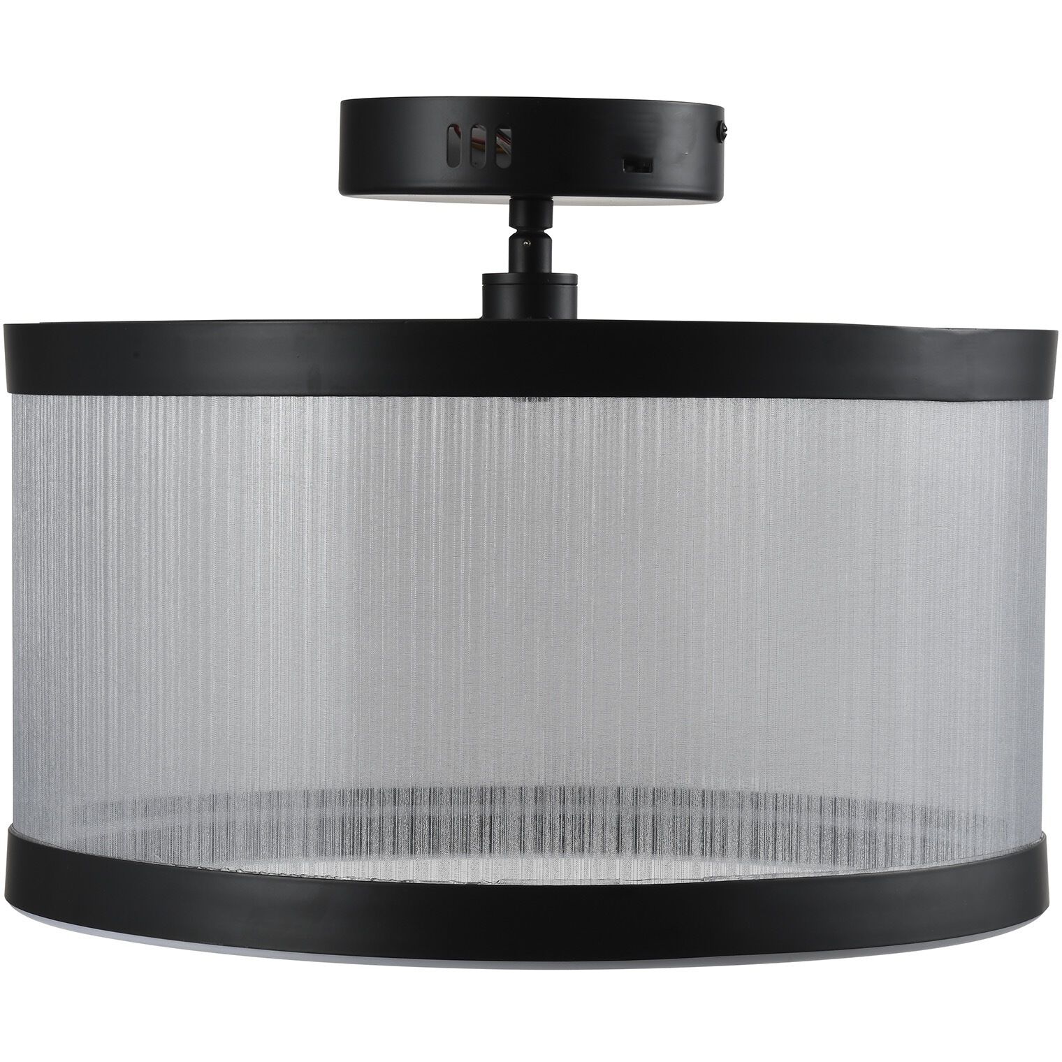 Cora LED 14.96 inch Black and Black Semi Flush Mount Ceiling Light