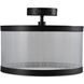 Cora LED 14.96 inch Black and Black Semi Flush Mount Ceiling Light