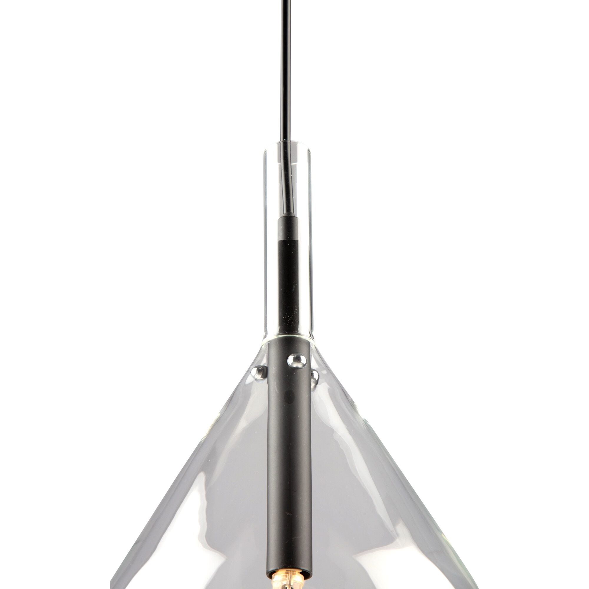 Conic 1 Light 7.9 inch Black Down Pendant Ceiling Light