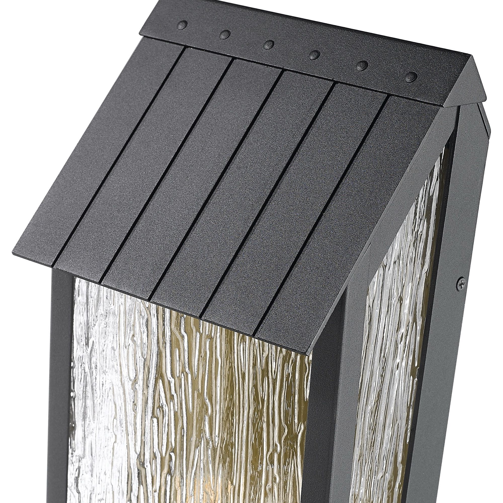 Point 2 Light 21.5 inch Black and Brass Outdoor Wall Sconce