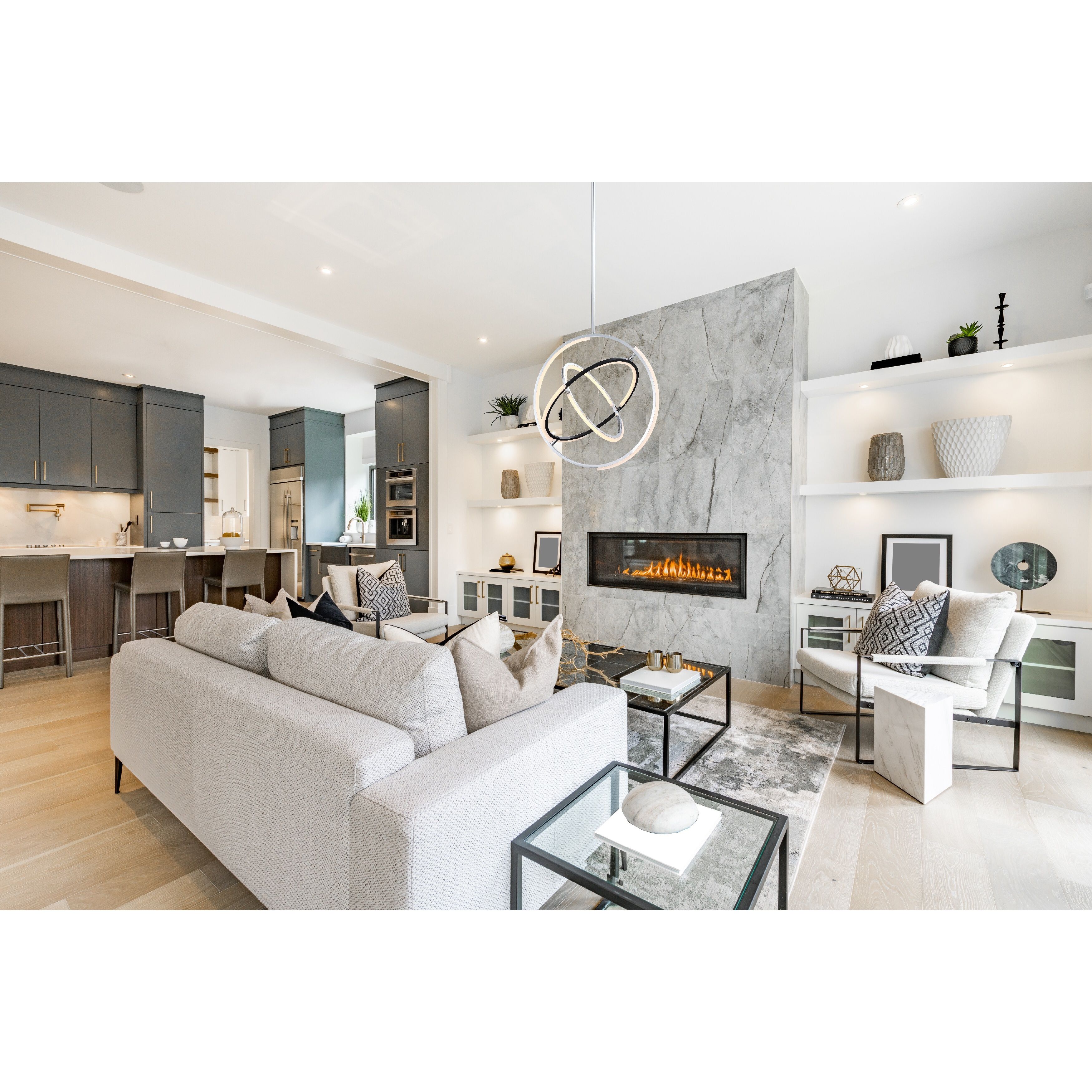 Trilogy LED 24 inch Polished Nickel Pendant Ceiling Light