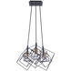 Artistry LED 27.75 inch Matte Black and Harvest Brass Chandelier Ceiling Light