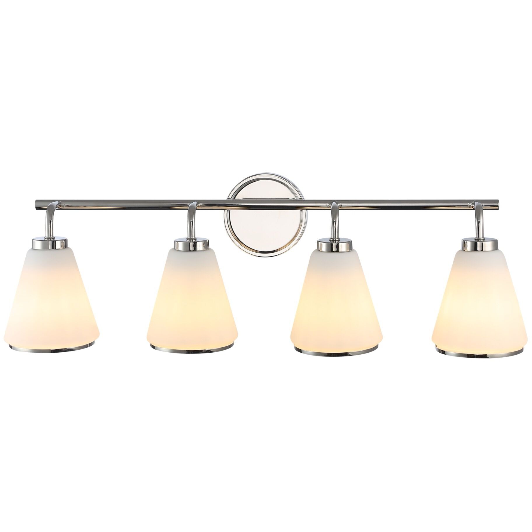 Zoey 4 Light 30.25 inch Polished Nickel Bathroom Vanity Wall Light