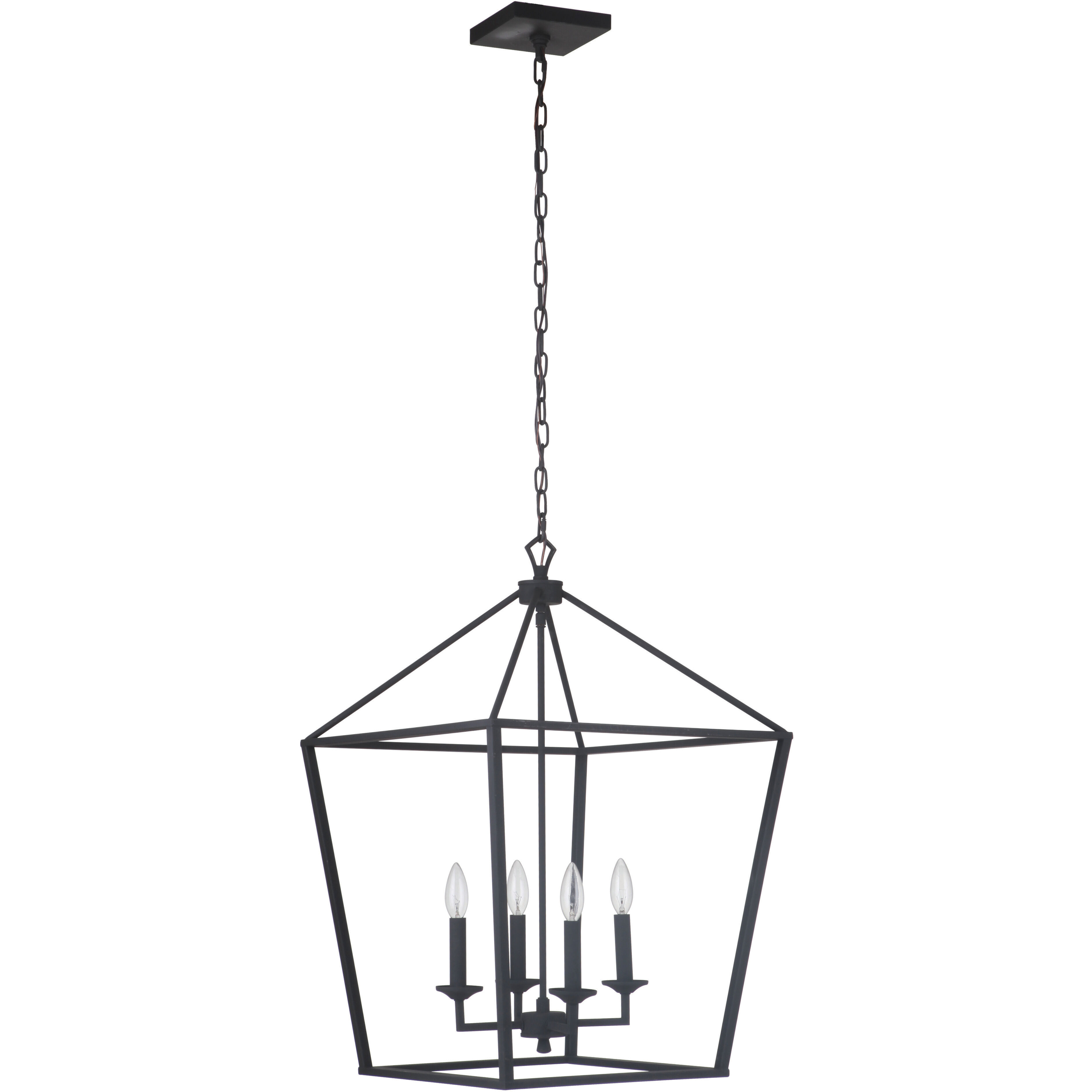Flynt 4 Light 19 inch Flat Black Foyer Light Ceiling Light, Neighborhood Collection