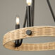 Perris LED 16 inch Black Chandelier Ceiling Light