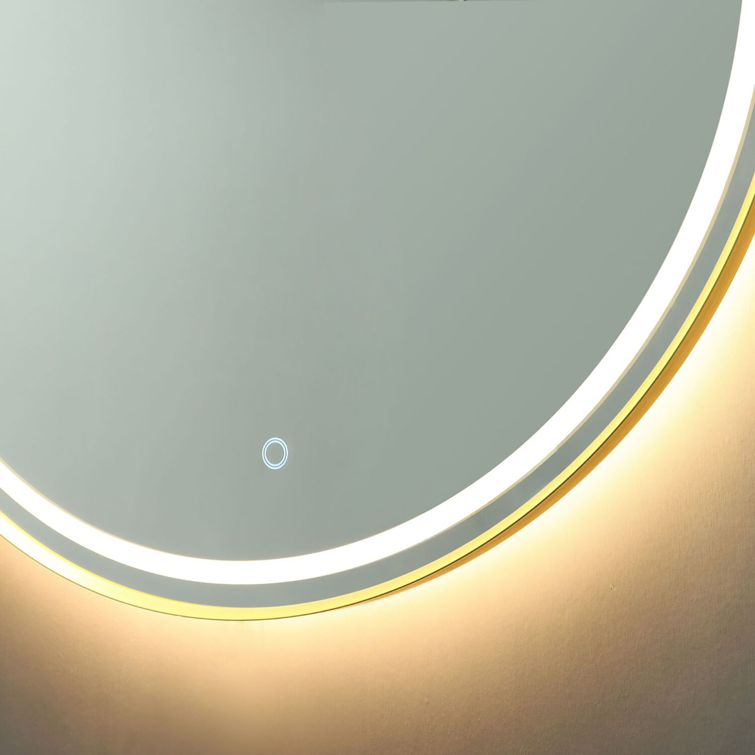 Reflections 31.5 X 31.5 inch Brushed Brass LED Mirror