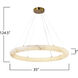 Camila LED 35 inch Brushed Brass Chandelier Ceiling Light