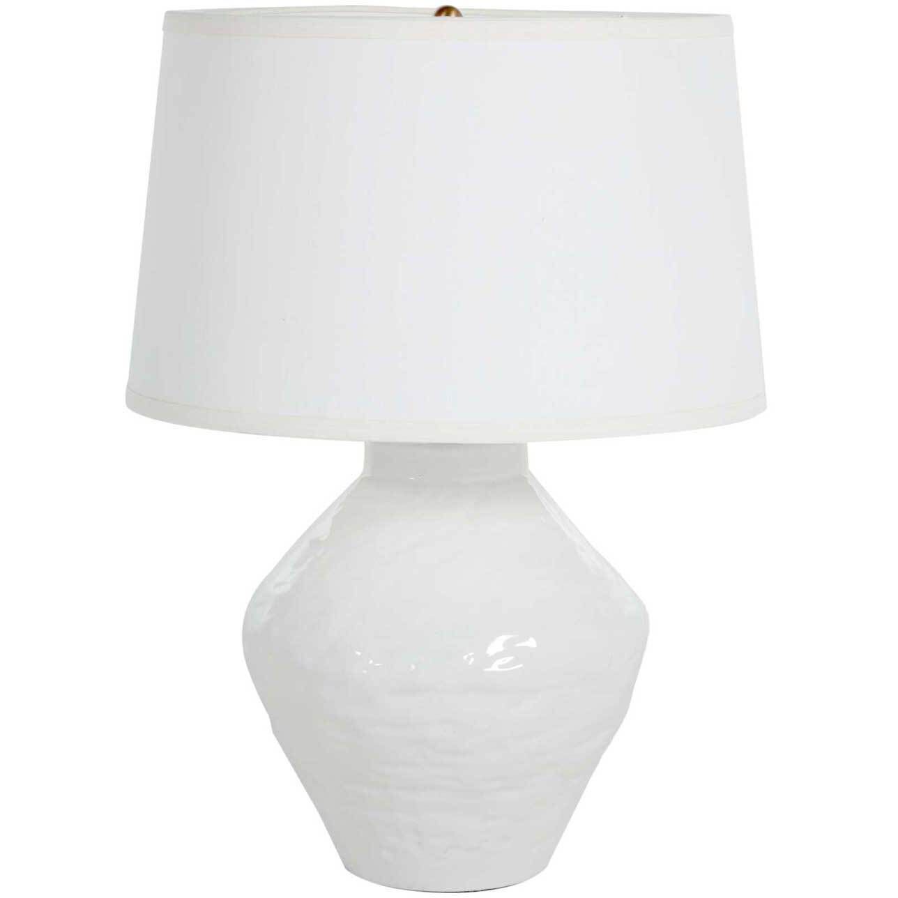 Osborn 26.5 inch Textured White / Antique Brass Table Lamp Portable Light