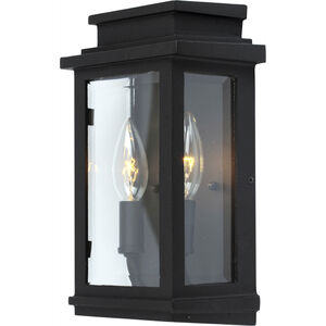 Freemont 2 Light 10.75 inch Black Outdoor Wall Light