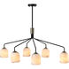 Crema 6 Light 40.55 inch Black and Brushed Brass Chandelier Ceiling Light
