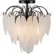 Alessia 4 Light 13.6 inch Black and White Semi Flush Mount Ceiling Light