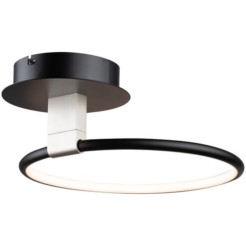 Halo LED 15 inch Black Semi-Flush Mount Ceiling Light