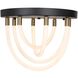 Cascata LED 15.75 inch Black and Brushed Brass Flush Mount Ceiling Light