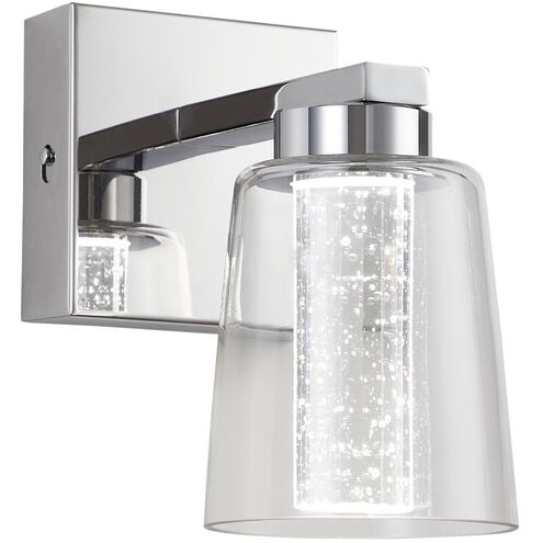 Dalton LED 4.25 inch Chrome Bathroom Sconce Wall Light