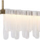 Roselle LED 39.4 inch Legacy Brass Linear Island Pendant Ceiling Light