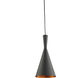 Connecticut 1 Light 7 inch Matte Black and Copper Down Pendant Ceiling Light