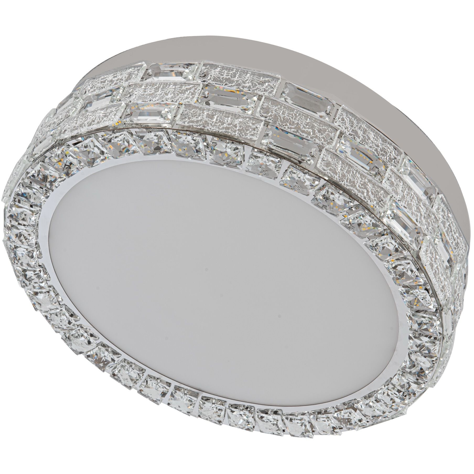 Elegance LED 19.69 inch Polished Nickel Flush Mount Ceiling Light