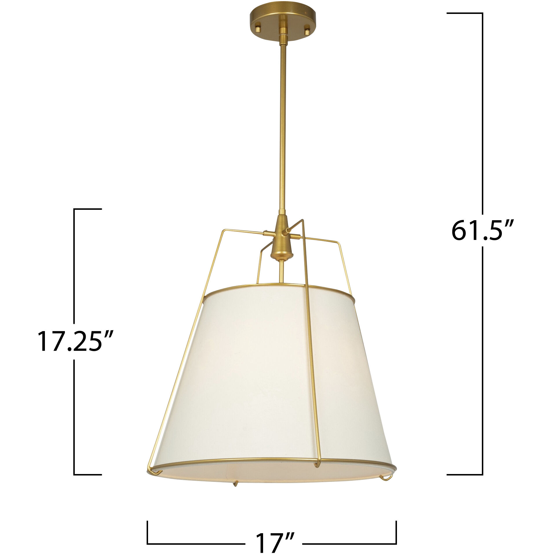 Pullman LED 17 inch Brass Pendant Ceiling Light