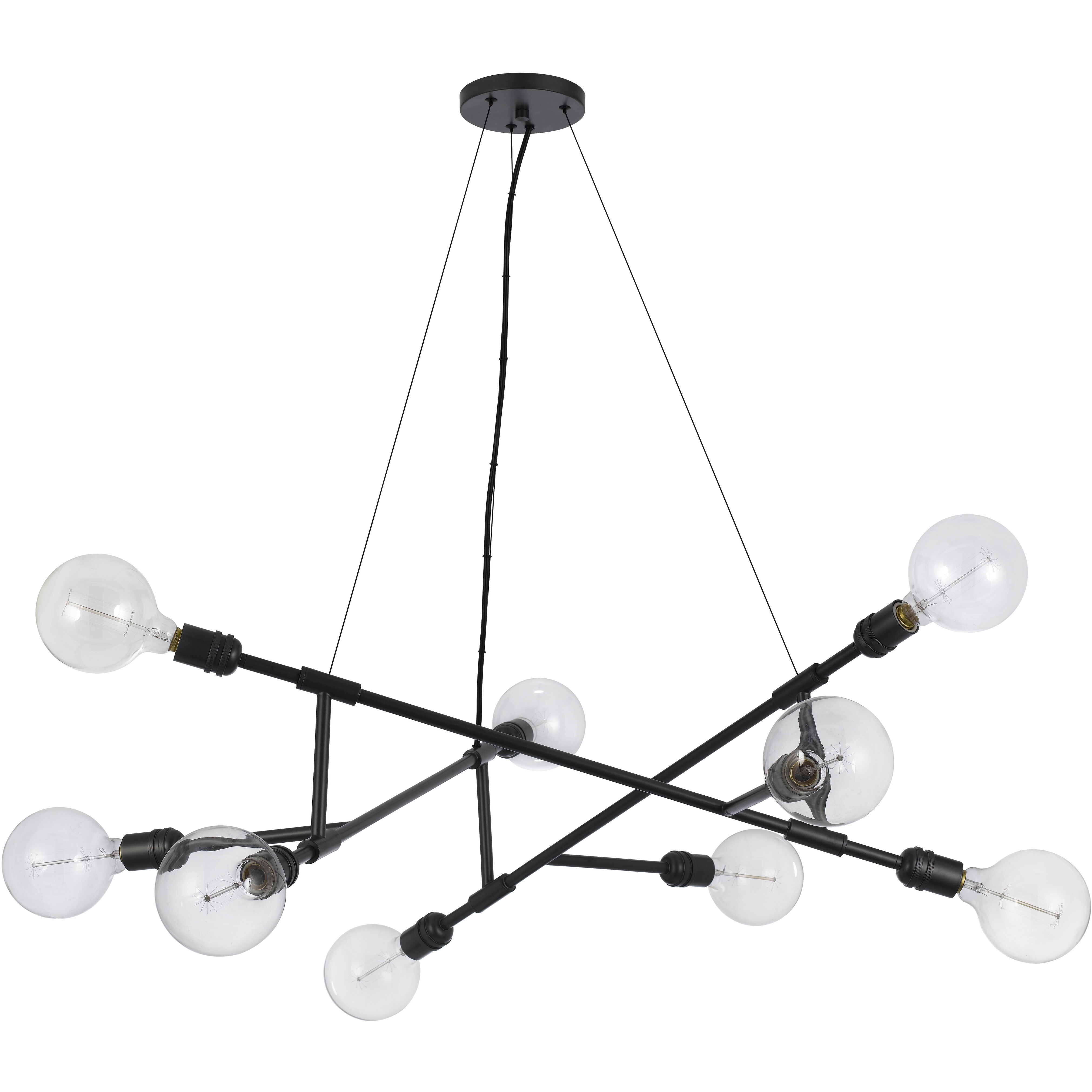 Massena 9 Light 36 inch Black Chandelier Ceiling Light