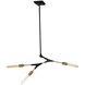 Filiali LED 24.5 inch Black and Harvest Brass Chandelier Ceiling Light