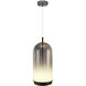 Nebulosa LED 7.1 inch Graphite Pendant Ceiling Light in Smoke and White