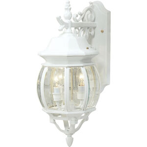 Classico 3 Light 19.5 inch White Outdoor Wall Light
