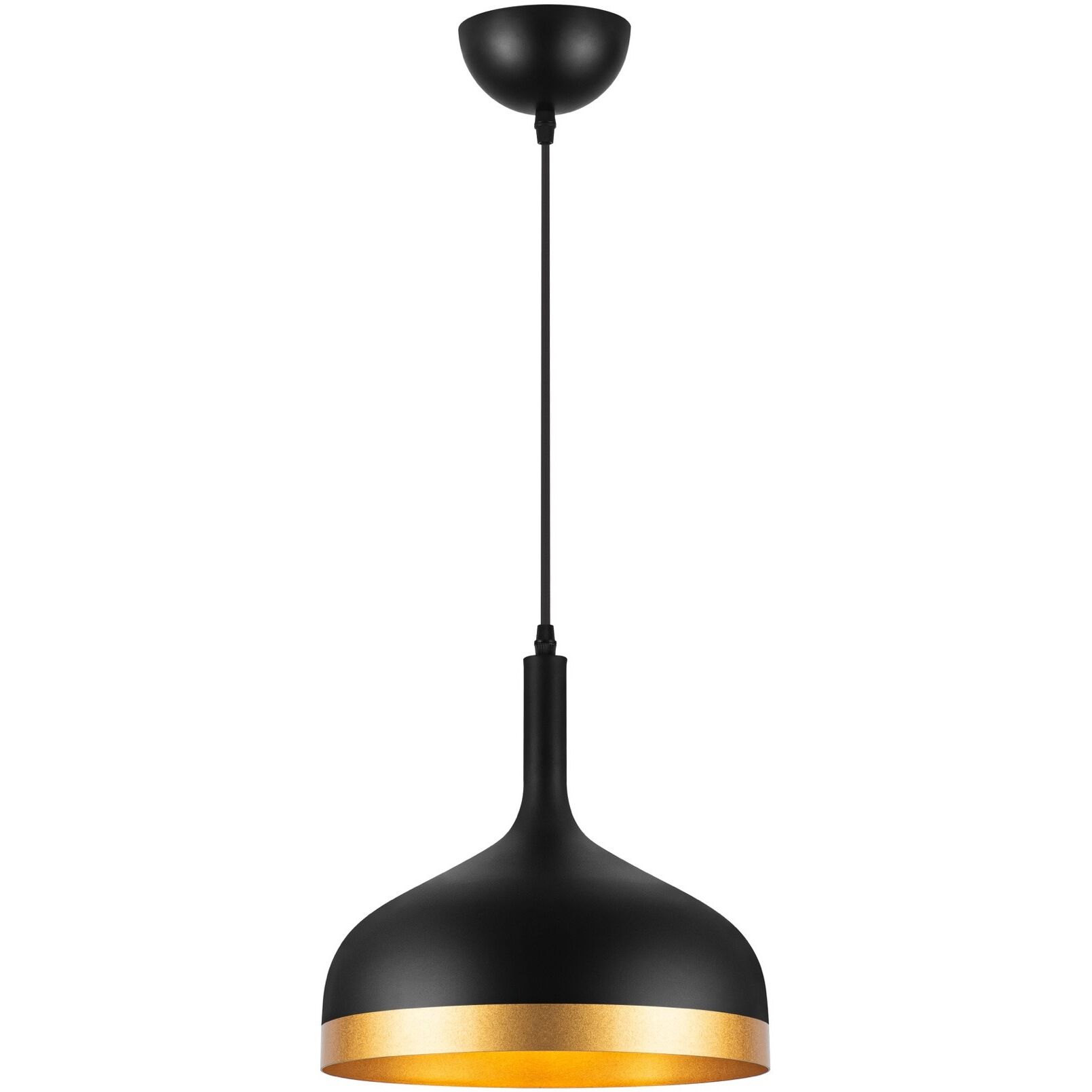 Dash LED 12 inch Black and Gold Pendant Ceiling Light